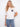 Elegant white t-shirt in breathable organic cotton with unique crochet accent by Charlie B.