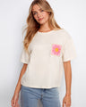 This stylish top features a classic crew neckline, offering a timeless look for any casual outfit by Charlie B.
