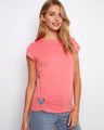 Vibrant pink tee featuring a crew neckline, perfect for casual outings. Crafted from 100% cotton for comfort and style by Charlie B.