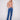 Indigo jeans with paisley embroidery, straight leg, and regular rise by Charlie B.