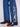 Indigo jeans with paisley embroidery, straight leg, and regular rise by Charlie B.