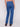 Indigo jeans with paisley embroidery, straight leg, and regular rise by Charlie B.