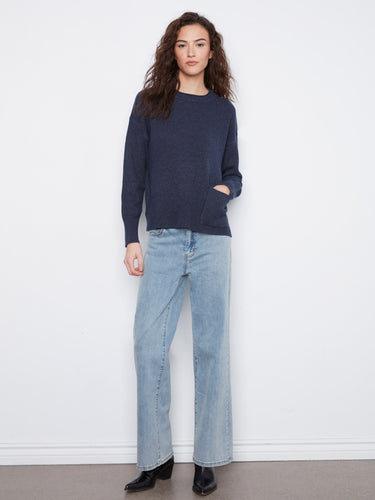 The stylish side slits add a modern touch to this versatile sweater by Charlie B.