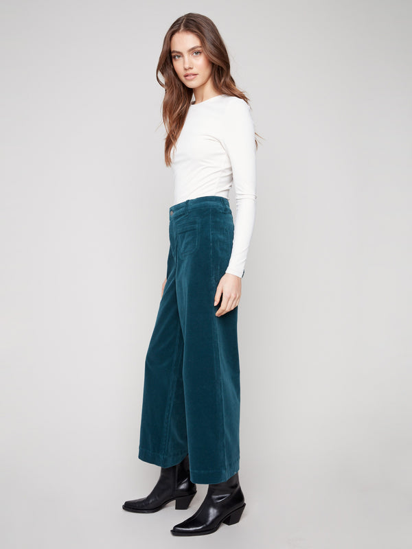 Crafted from stretch corduroy fabric, these pants offer comfort and flexibility for all-day wear by Charlie B.