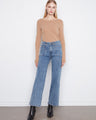 Denim jeans featuring a wide leg design, offering a stylish and comfortable fit for any occasion. By Charlie B.