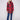 Cranberry plaid boucle knit coat with a chic tailored collar, complete with stylish patch pockets by Charlie B.