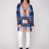 Moonlight plaid boucle knit coat featuring a stylish tailored collar and elegant design by Charlie B.