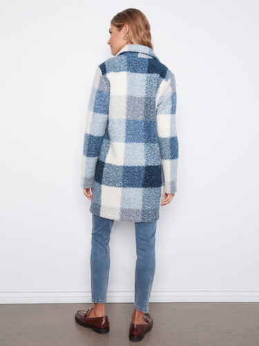 Showcasing a longline silhouette, this coat provides an elongated and sleek appearance by Charlie B.