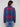 Elegant boucle knit fabric in navy and magenta plaid design, perfect for layering by Charlie B.