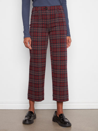 Crafted with a cropped length, these plaid pants add a trendy touch to your wardrobe essentials. By Charlie B.