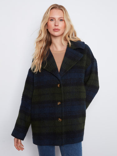Stylish coat with a tailored collar and elegant design, perfect for versatile styling. Crafted for comfort and warmth by Charlie B.