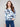 Trendy long-sleeve design in this blue swirl sweater ensures warmth and style by Charlie B.