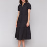 Black dress with button-down front by Charlie B.