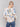 Abstract patterned blouse with V-neck design by Charlie B.