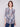Patchwork blouse with semi-sheer fabric and adjustable roll-up sleeves for versatile styling by Charlie B.