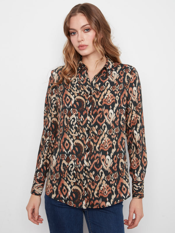 Chemise imprimée à boutons - Kaia