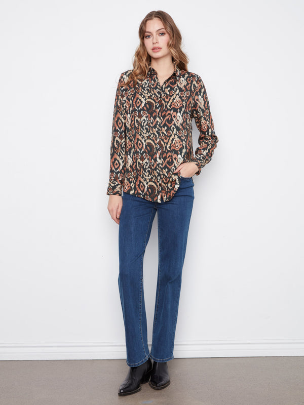 Chemise imprimée à boutons - Kaia