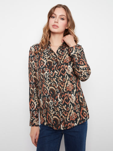 Chic button-front shirt crafted from soft, breathable fabric for ultimate comfort by Charlie B.