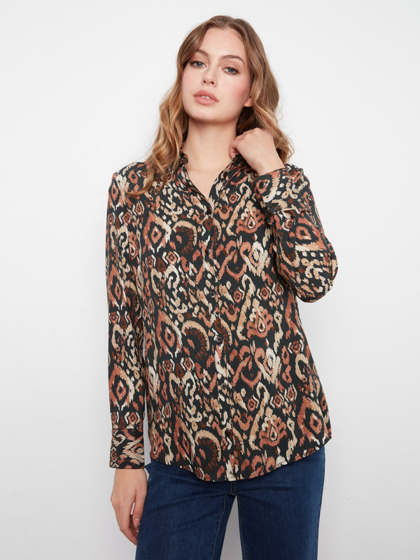 Chemise imprimée à boutons - Kaia