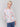 Round neckline complements the colorful abstract design on this cotton sweater by Charlie B.