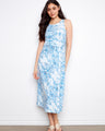 This dress features a classic crew neckline, offering a timeless and elegant look for any occasion. Crafted by Charlie B.