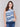 Blue and white tank top with crew neckline by Charlie B.