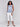 Front knot detail on a sleeveless abstract pattern tank top by Charlie B.