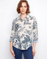 Elegant shirt featuring a classic collar with intricate patterns, perfect for casual or formal settings. Made by Charlie B.