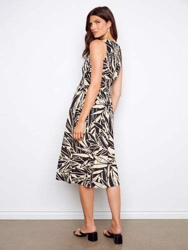 Stylish V-neck dress in an eye-catching print, perfect for any occasion by Charlie B.