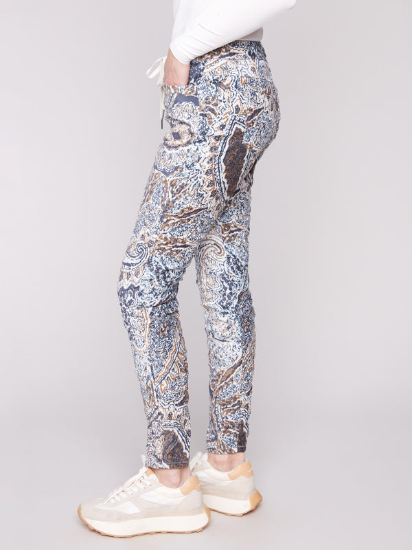 Crafted from stretch fabric, these bohemian print jogger pants ensure a comfortable fit for all-day wear by Charlie B.