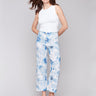 Linen blend pants with patch pockets, offering a stylish and functional design by Charlie B.