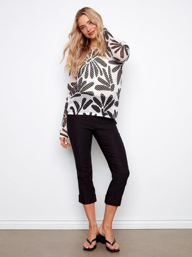 Stylish sweater with long sleeves and drop shoulders, perfect for casual wear by Charlie B.
