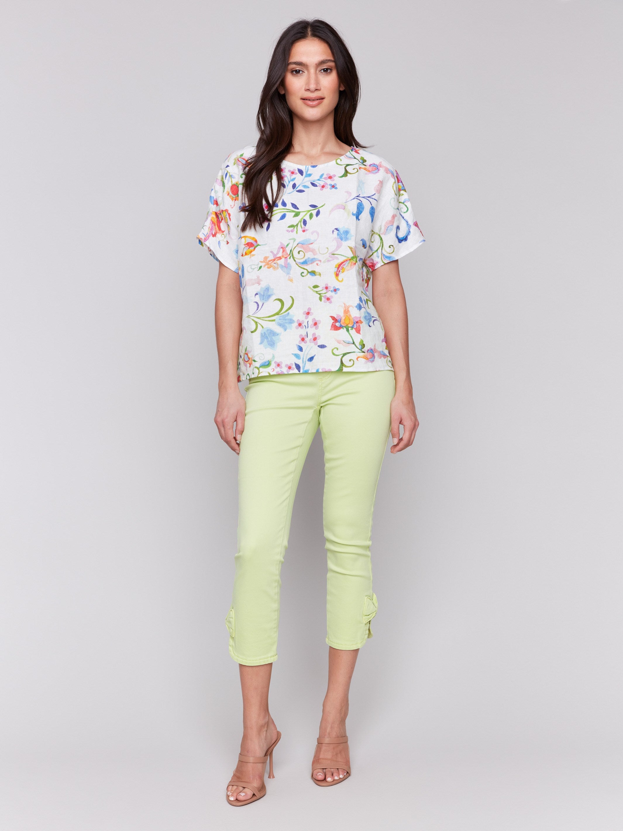 Sophisticated design with a comfortable fit, crafted from premium linen by Charlie B.