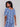 Trendy off-the-shoulder style in blue print by Charlie B.