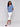 Fashionable short sleeve pattern on a blue top by Charlie B.
