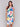 White tank top with crew neckline and colorful abstract print by Charlie B.