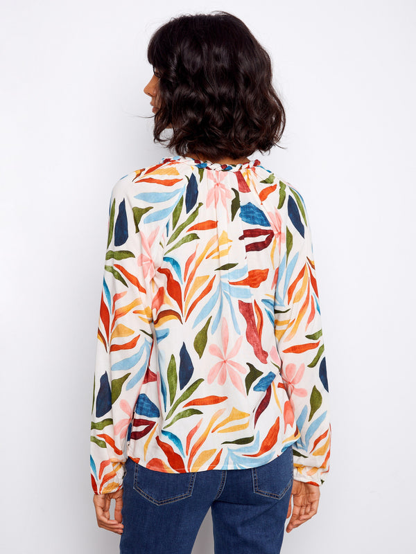 Blouse imprimée à enfiler - Solstice