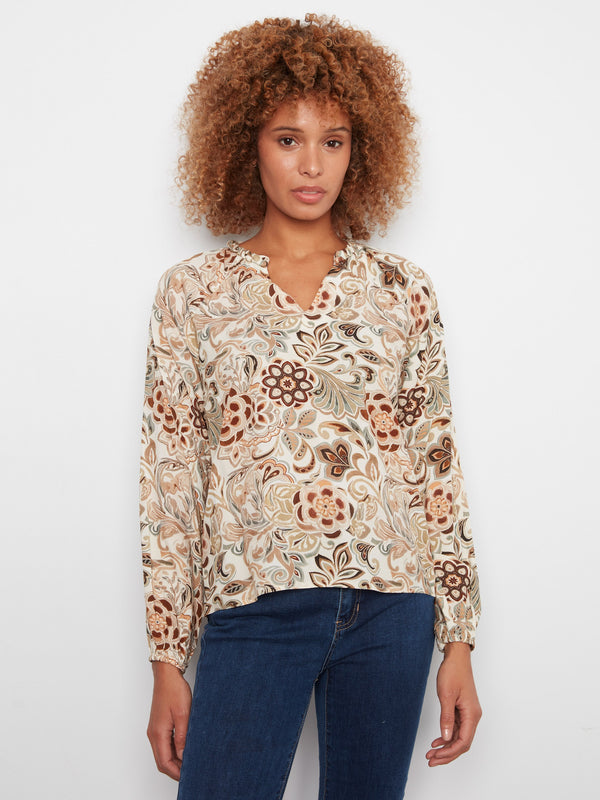 Printed Popover Blouse - Tapestry