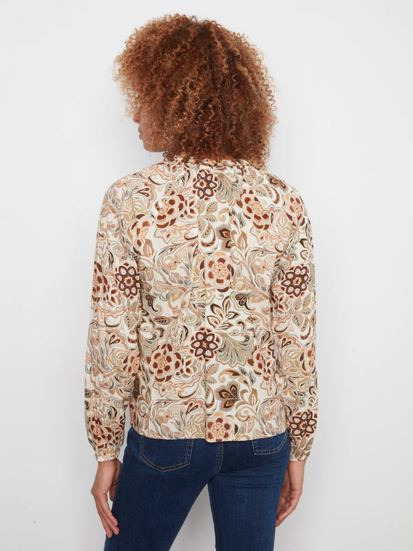 Printed Popover Blouse - Tapestry