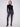 Navy slim-leg pants featuring a skinny fit and abstract print, perfect for a chic look by Charlie B.