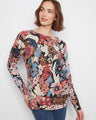 Floral top featuring a charming boat neckline, adding elegance to any outfit by Charlie B.