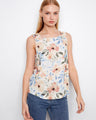 Floral top featuring a scoop neckline, perfect for casual outings. Designed with elegance and comfort in mind by Charlie B.