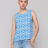 Top with a crew neckline and a stylish geometric print by Charlie B.