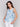 Denim top with a crew neckline, featuring abstract print by Charlie B.