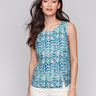 Lilypad top featuring a crew neckline by Charlie B.
