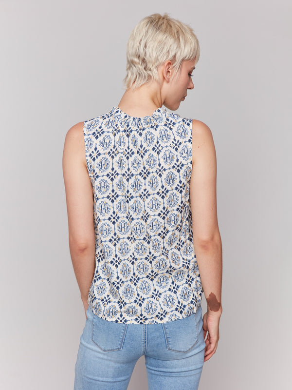 Chic sleeveless top adorned with a V-neck by Charlie B.