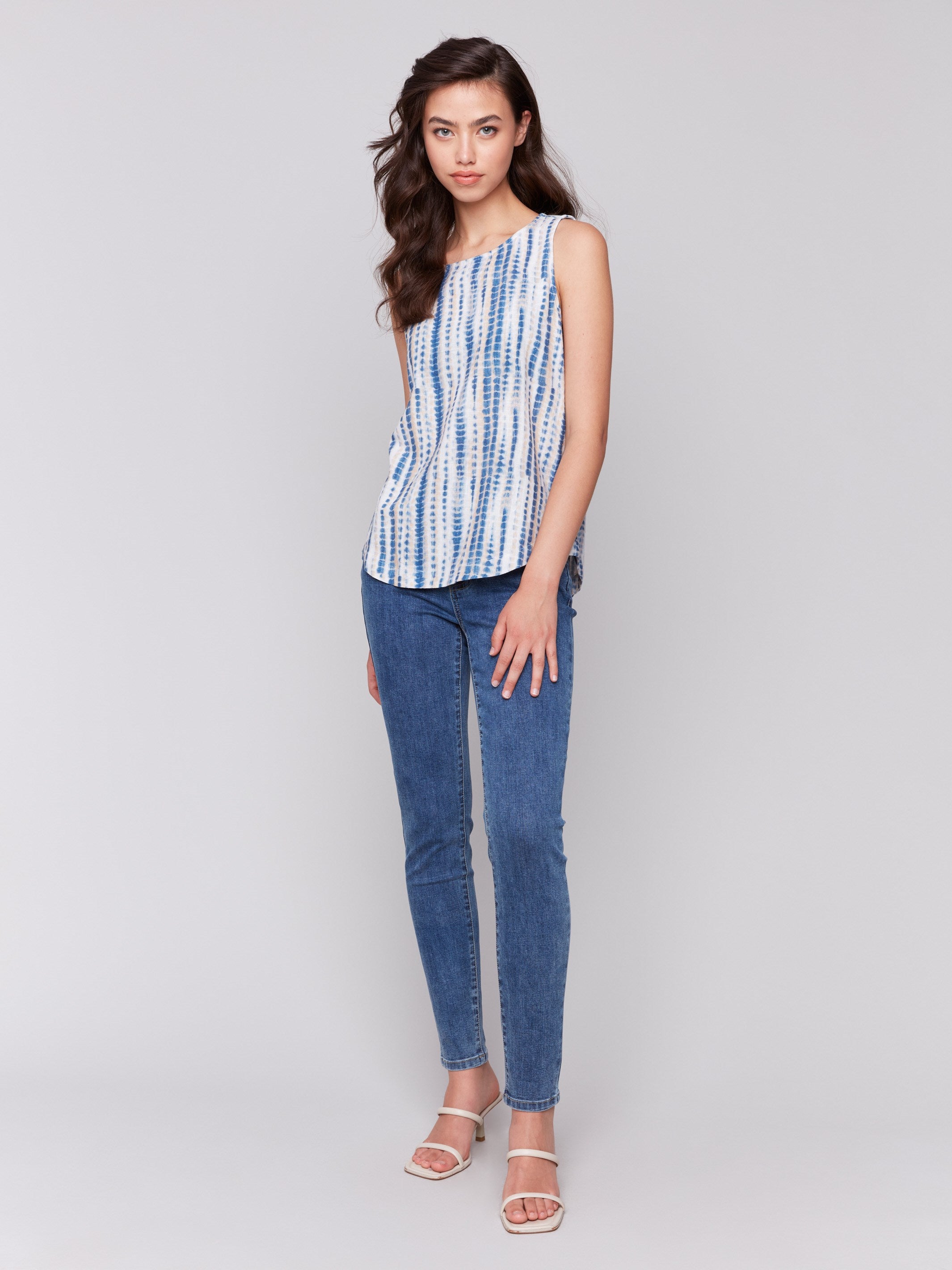 Striped pattern top with a relaxed fit by Charlie B.