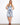 Elegant blue and white dress featuring a sleeveless design with floral patterns, perfect for sunny days by Charlie B.