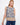 Top with a blue mural graphic print, showcasing a sleeveless design and intricate border detail by Charlie B.