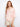 Blouse with wide elbow sleeves and a relaxed fit, featuring an abstract pink and white pattern with v-neck by Charlie B.